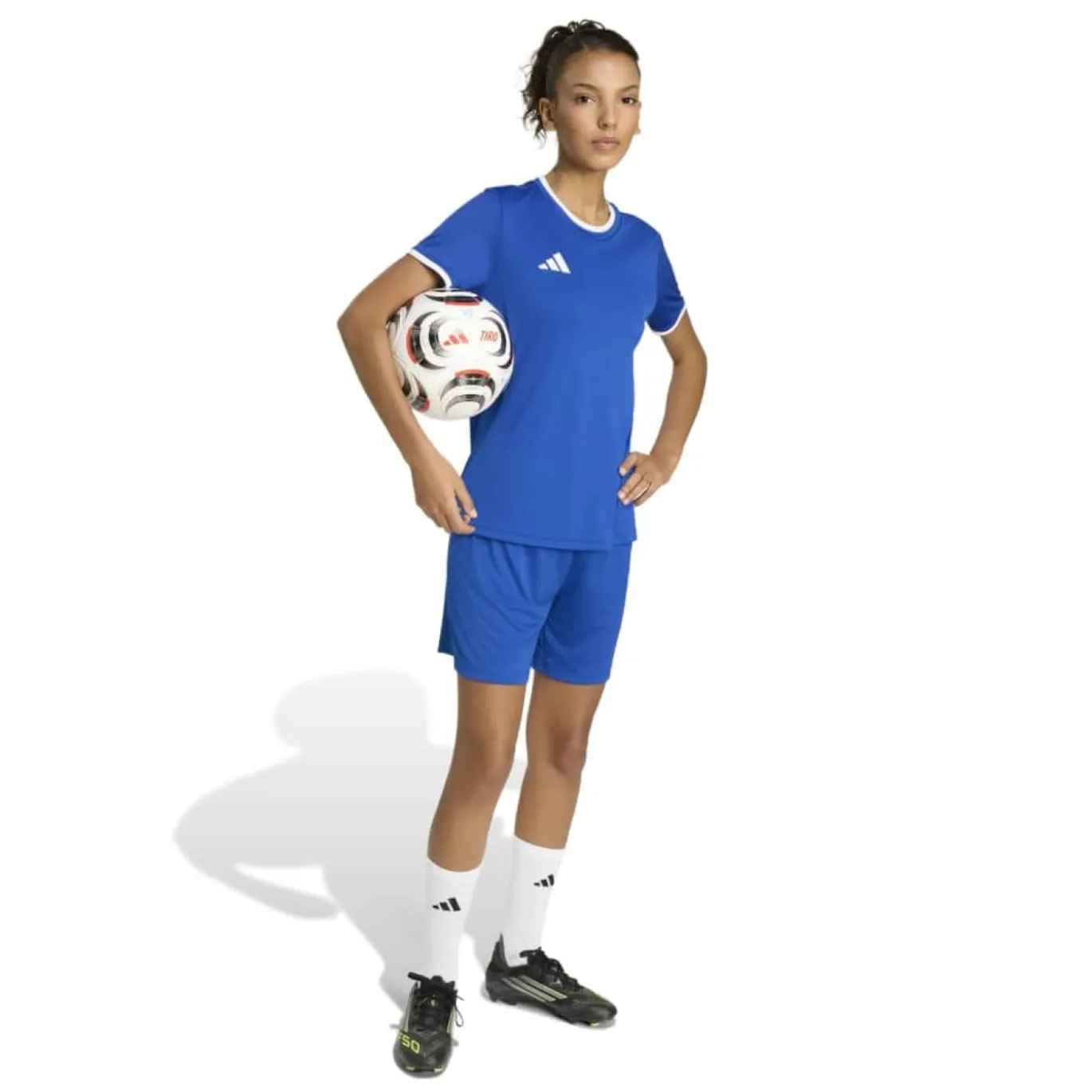 adidas Entrada 26 Voetbalshirt Dames Blauw Wit