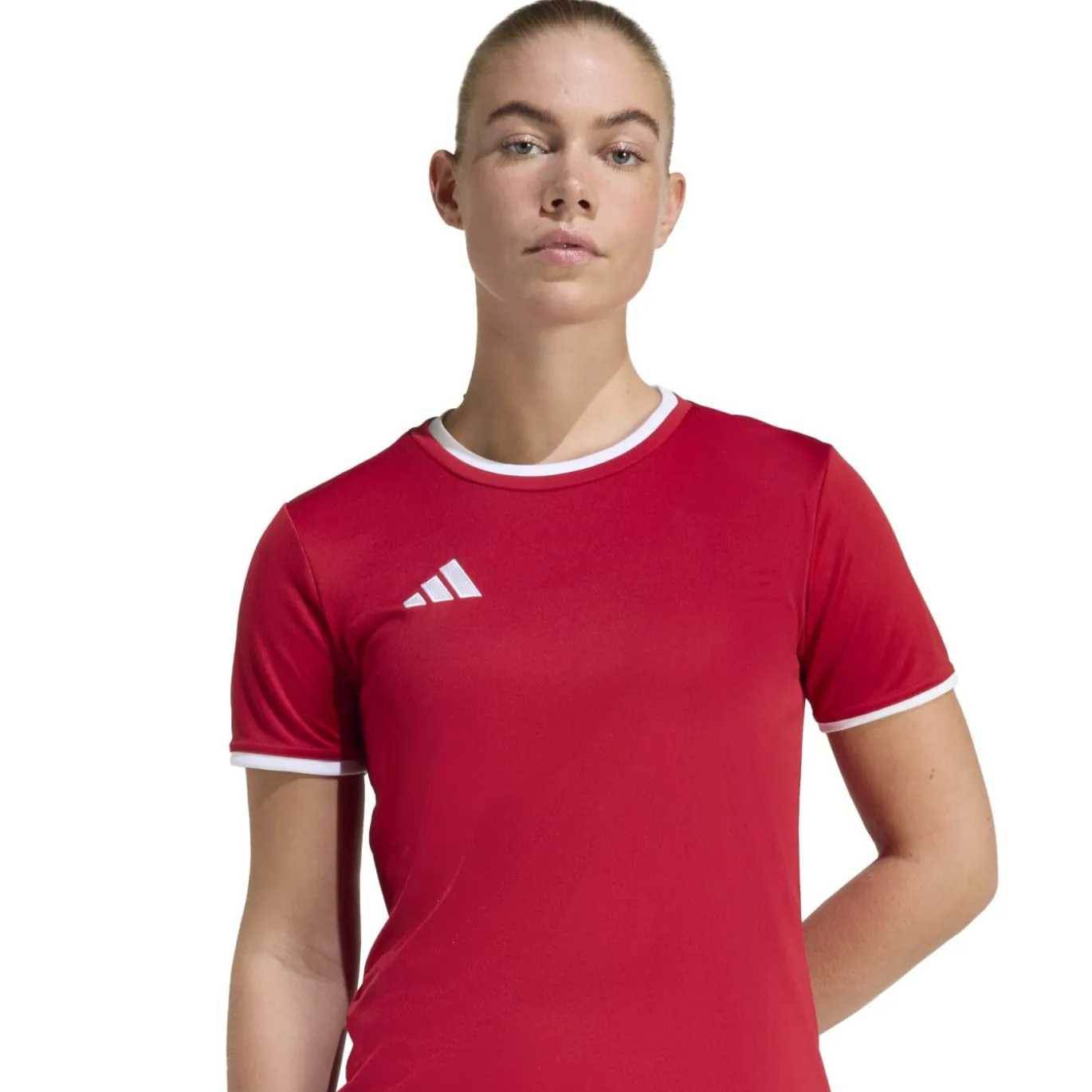 adidas Entrada 26 Voetbalshirt Dames Rood Wit