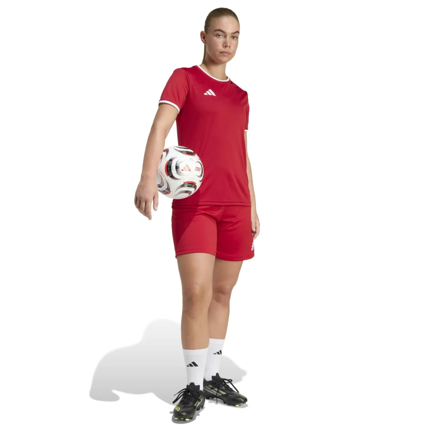 adidas Entrada 26 Voetbalshirt Dames Rood Wit