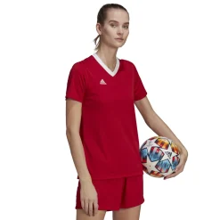adidas Entrada 22 Voetbalshirt Dames Rood Wit