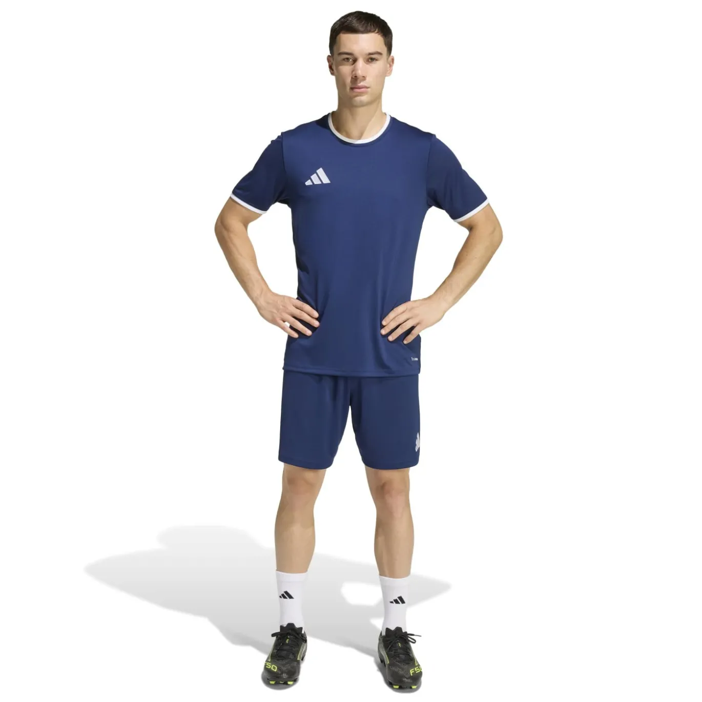 adidas Entrada 26 Voetbalshirt Donkerblauw Wit