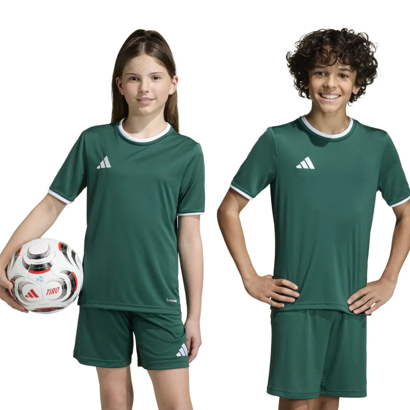 adidas Entrada 26 Voetbalshirt Kids Donkergroen Wit