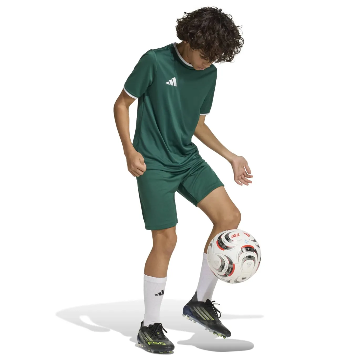 adidas Entrada 26 Voetbalshirt Kids Donkergroen Wit