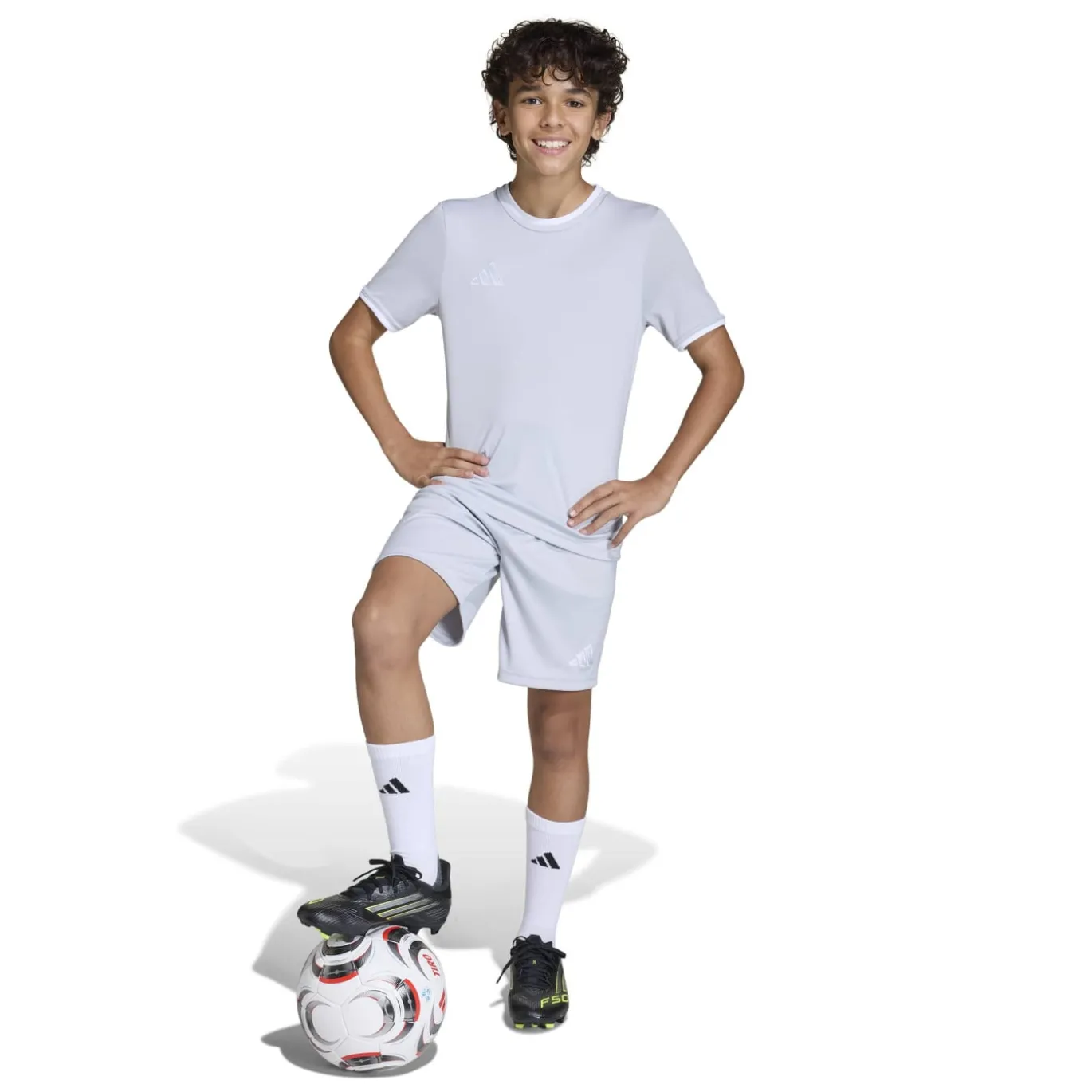 adidas Entrada 26 Voetbaltenue Kids Grijs Wit