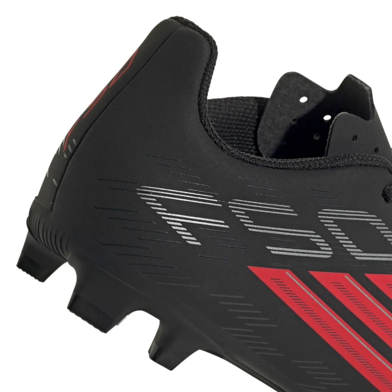 adidas F50 Club Gras / Kunstgras Voetbalschoenen (MG) Kids Zwart Rood Donkergrijs