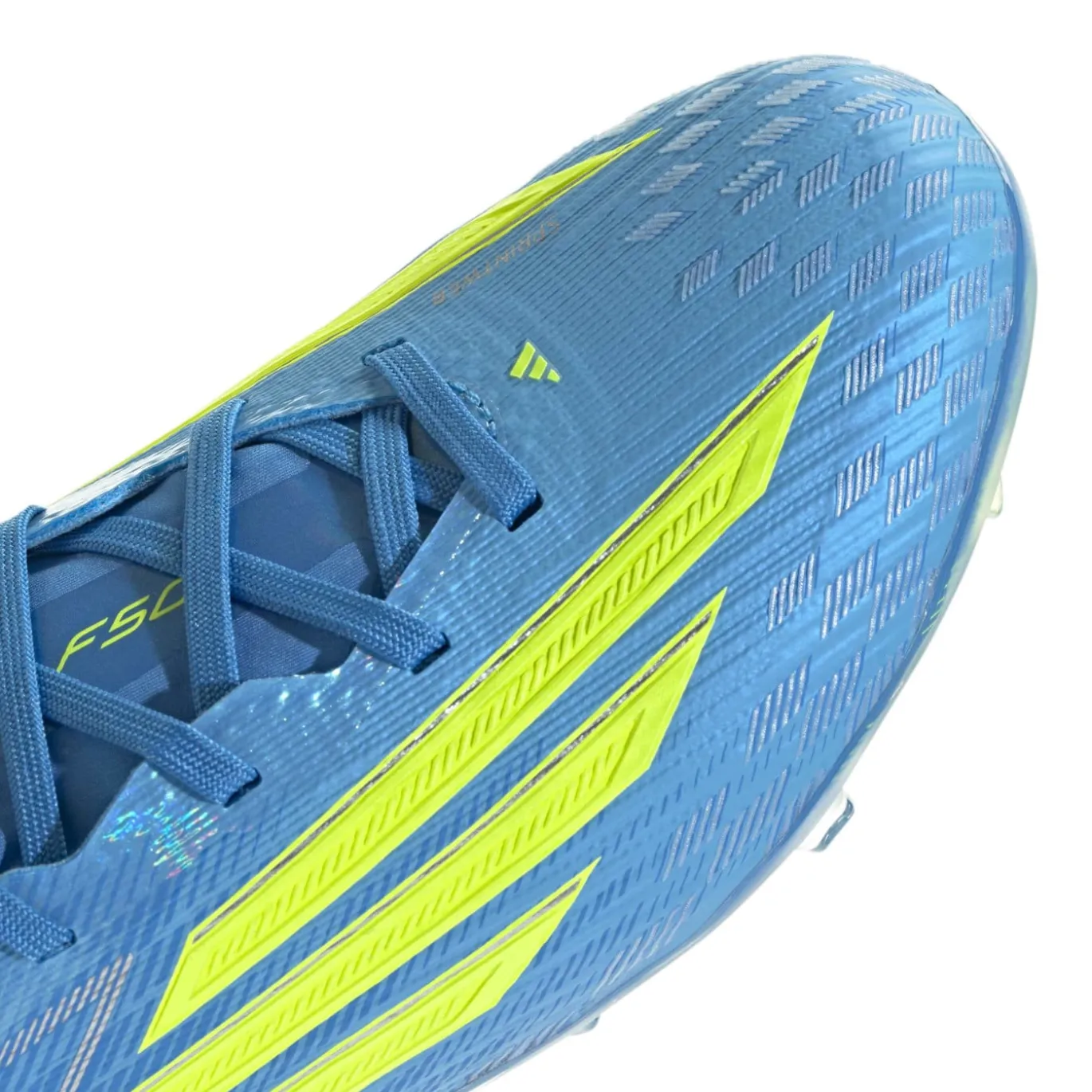 adidas F50 Elite Gras Voetbalschoenen (FG) Kids Blauw Neongeel