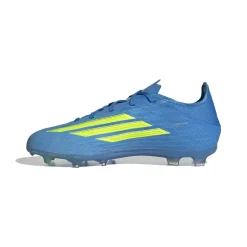 adidas F50 Elite Gras Voetbalschoenen (FG) Kids Blauw Neongeel
