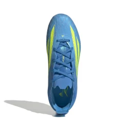 adidas F50 Elite Gras Voetbalschoenen (FG) Kids Blauw Neongeel