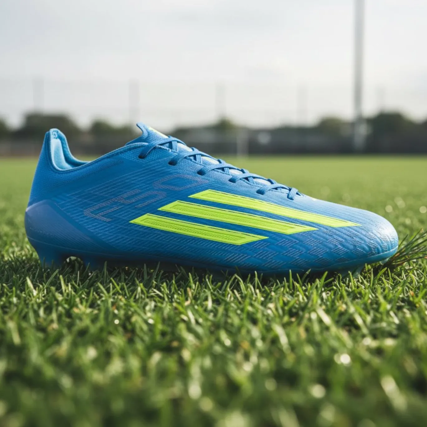 adidas F50 Elite Gras Voetbalschoenen (FG) Blauw Neongeel