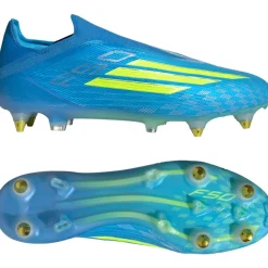 adidas F50 Elite Veterloze IJzeren-Nop Voetbalschoenen (SG) Blauw Neongeel