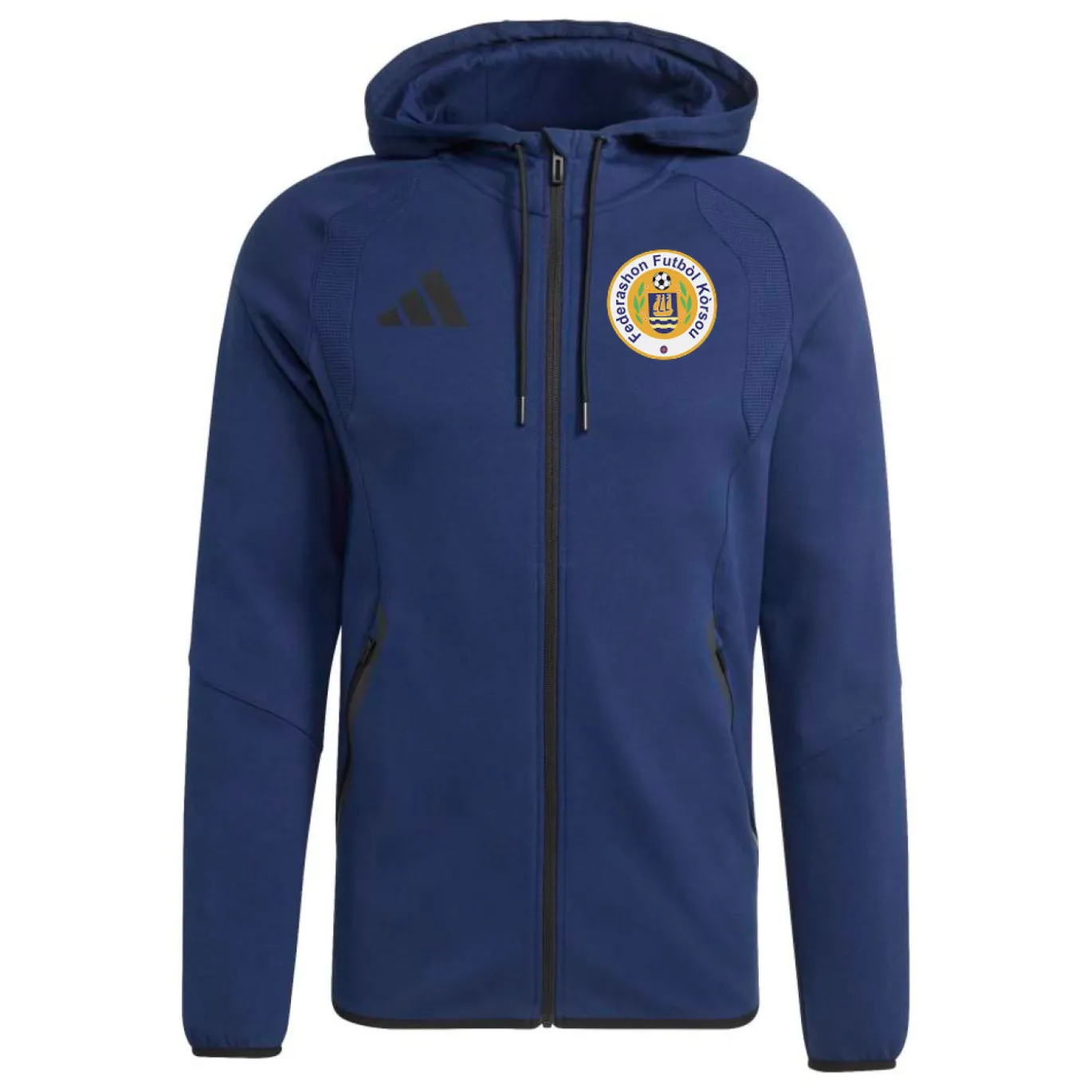 adidas FFK Curaçao Travel Sweat Vest 2026-2028 Donkerblauw