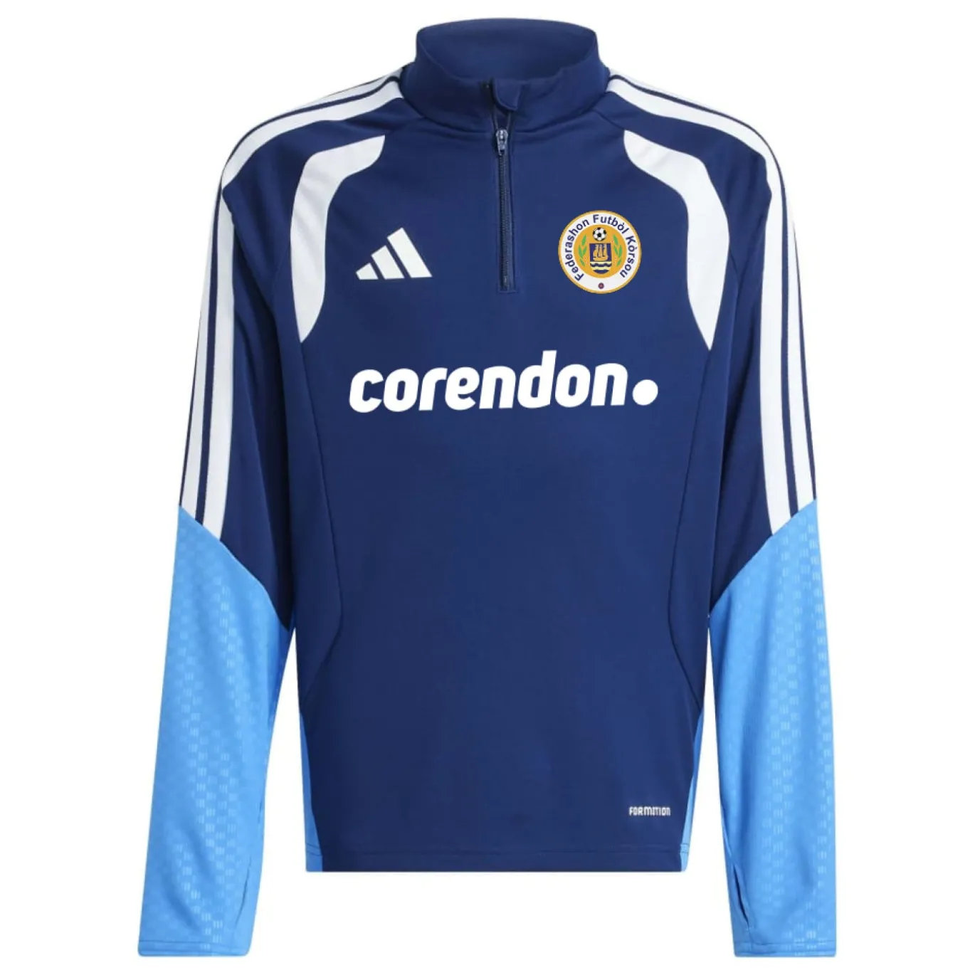 adidas FFK Curacao Trainingspak 1/4-Zip 2026-2028 Sponsors Donkerblauw Kids