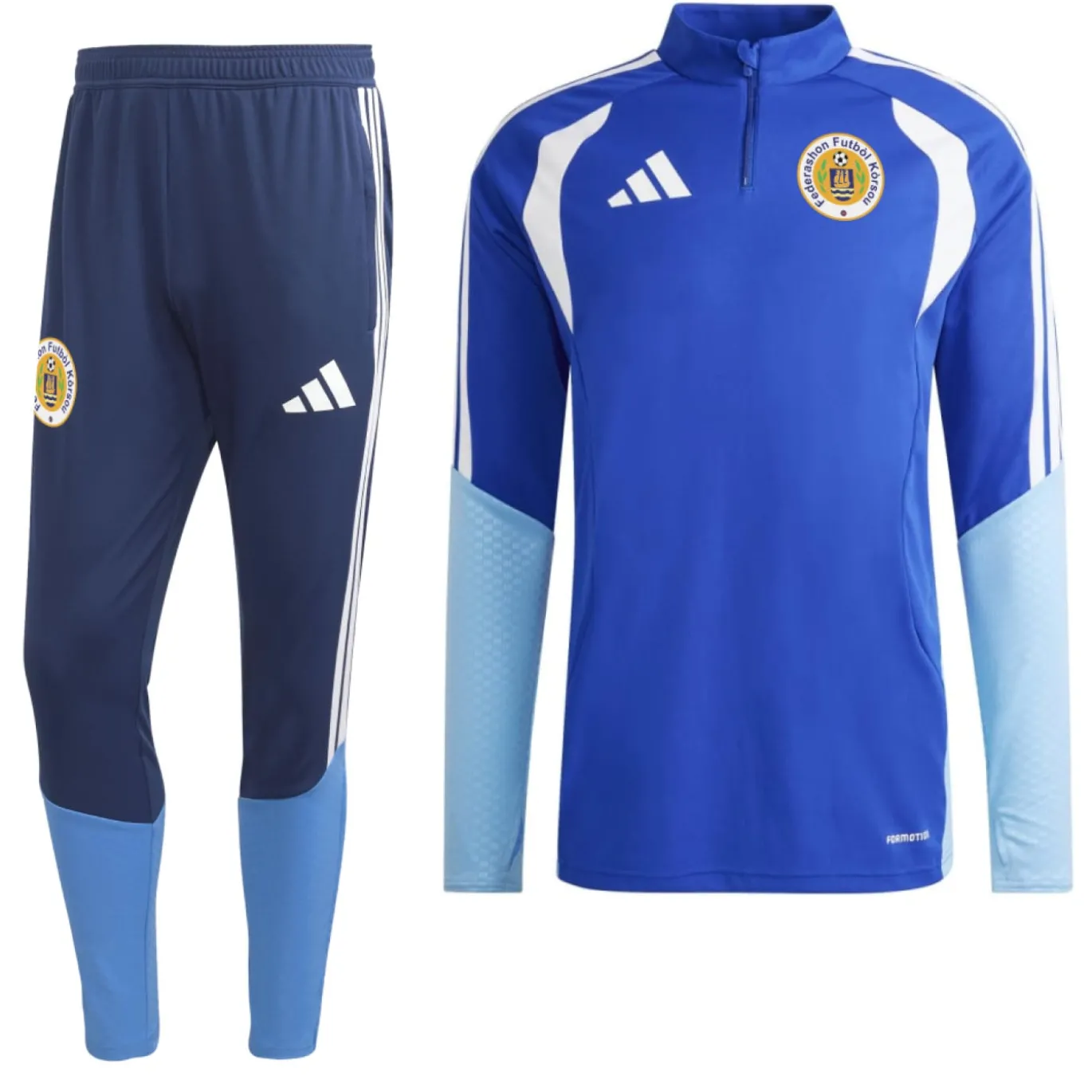 adidas FFK Curacao Trainingspak 1/4-Zip 2026-2028 Blauw