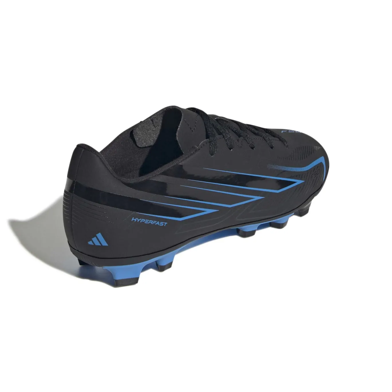 adidas F50 Hyperfast Club Gras / Kunstgras Voetbalschoenen (MG) Kids Zwart Zwart Blauw