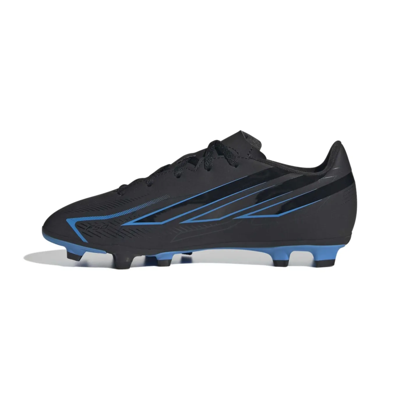 adidas F50 Hyperfast Club Gras / Kunstgras Voetbalschoenen (MG) Kids Zwart Zwart Blauw
