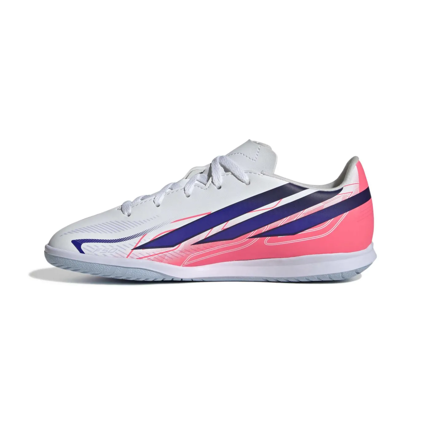adidas F50 Hyperfast Club Zaalvoetbalschoenen (IN) Kids Wit Paars Roze