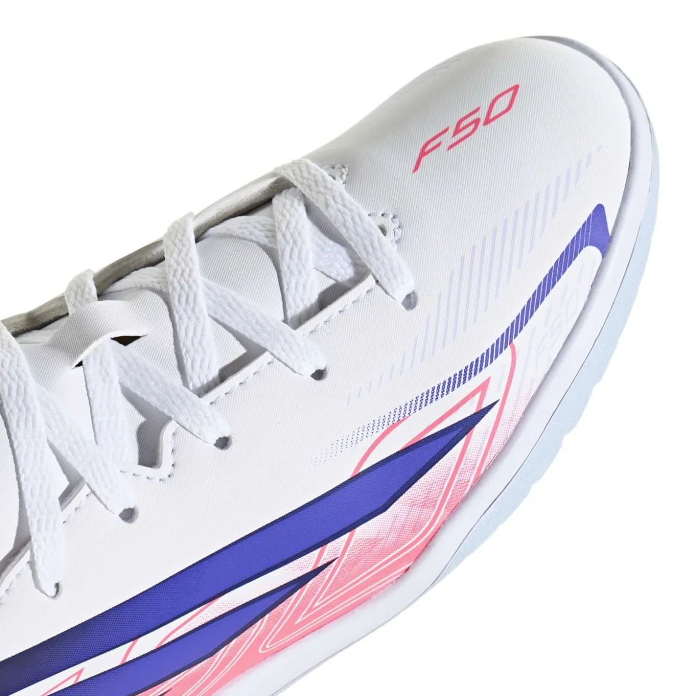 adidas F50 Hyperfast Club Zaalvoetbalschoenen (IN) Kids Wit Paars Roze