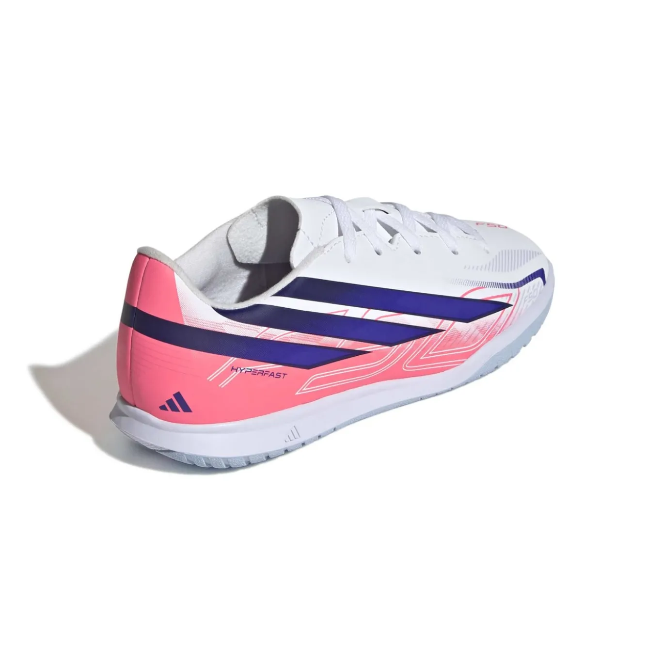 adidas F50 Hyperfast Club Zaalvoetbalschoenen (IN) Kids Wit Paars Roze