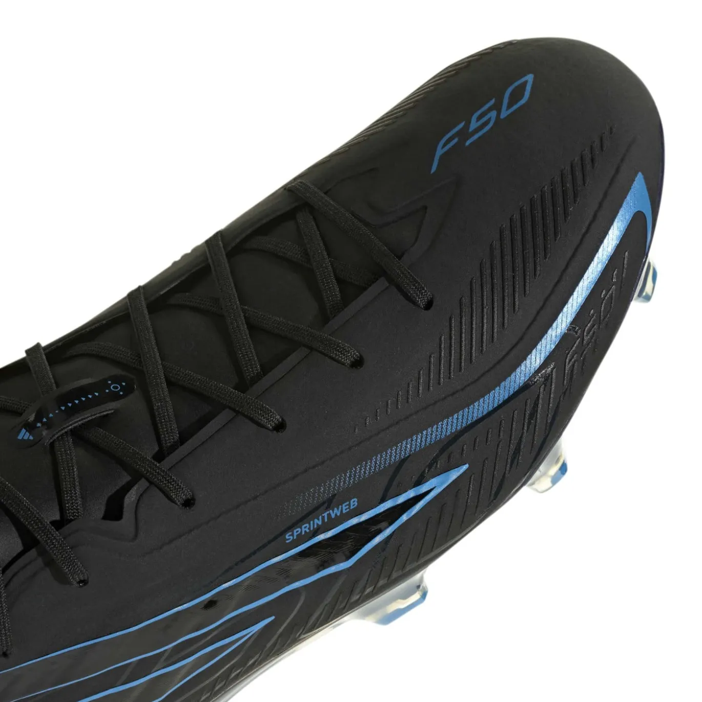 adidas F50 Hyperfast Elite Gras Voetbalschoenen (FG) Zwart Zwart Blauw