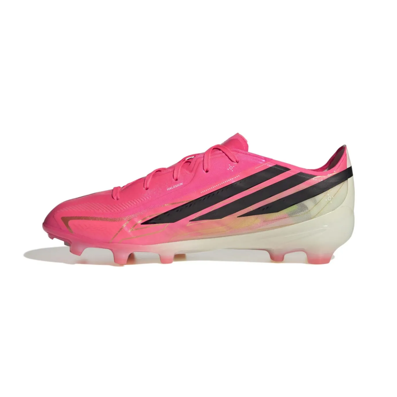 adidas F50 Hyperfast Elite Gras Voetbalschoenen (FG) Kids Felroze Zwart Goud Wit
