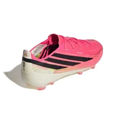 adidas F50 Hyperfast Elite Gras Voetbalschoenen (FG) Kids Felroze Zwart Goud Wit