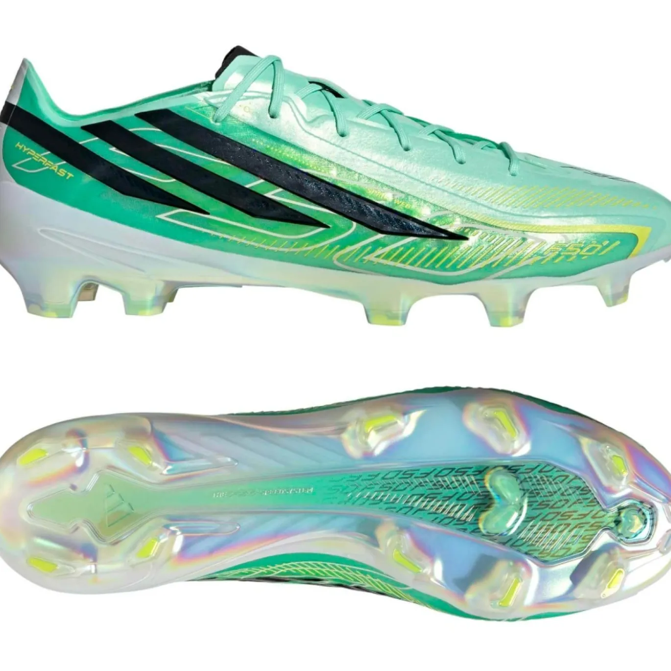 adidas F50 Hyperfast Elite Gras Voetbalschoenen (FG) Mintgroen Zwart Wit