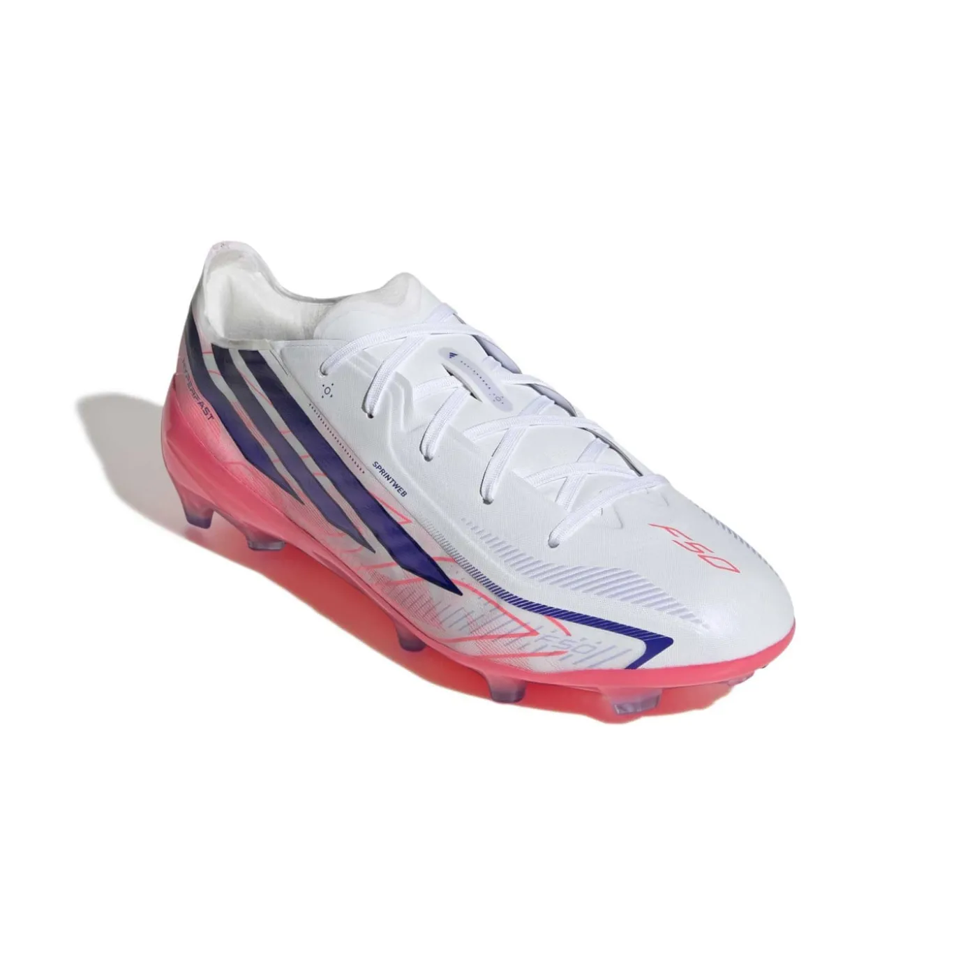 adidas F50 Hyperfast Elite Gras Voetbalschoenen (FG) Kids Wit Paars Roze