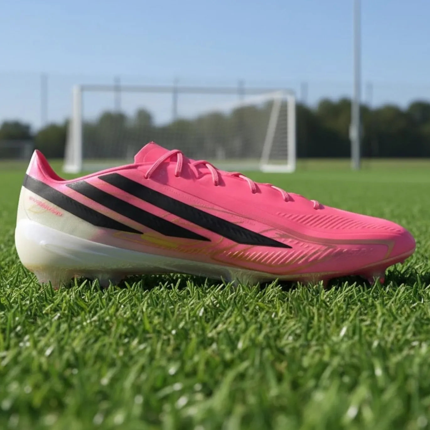 adidas F50 Hyperfast Elite Gras Voetbalschoenen (FG) Felroze Zwart Goud Wit