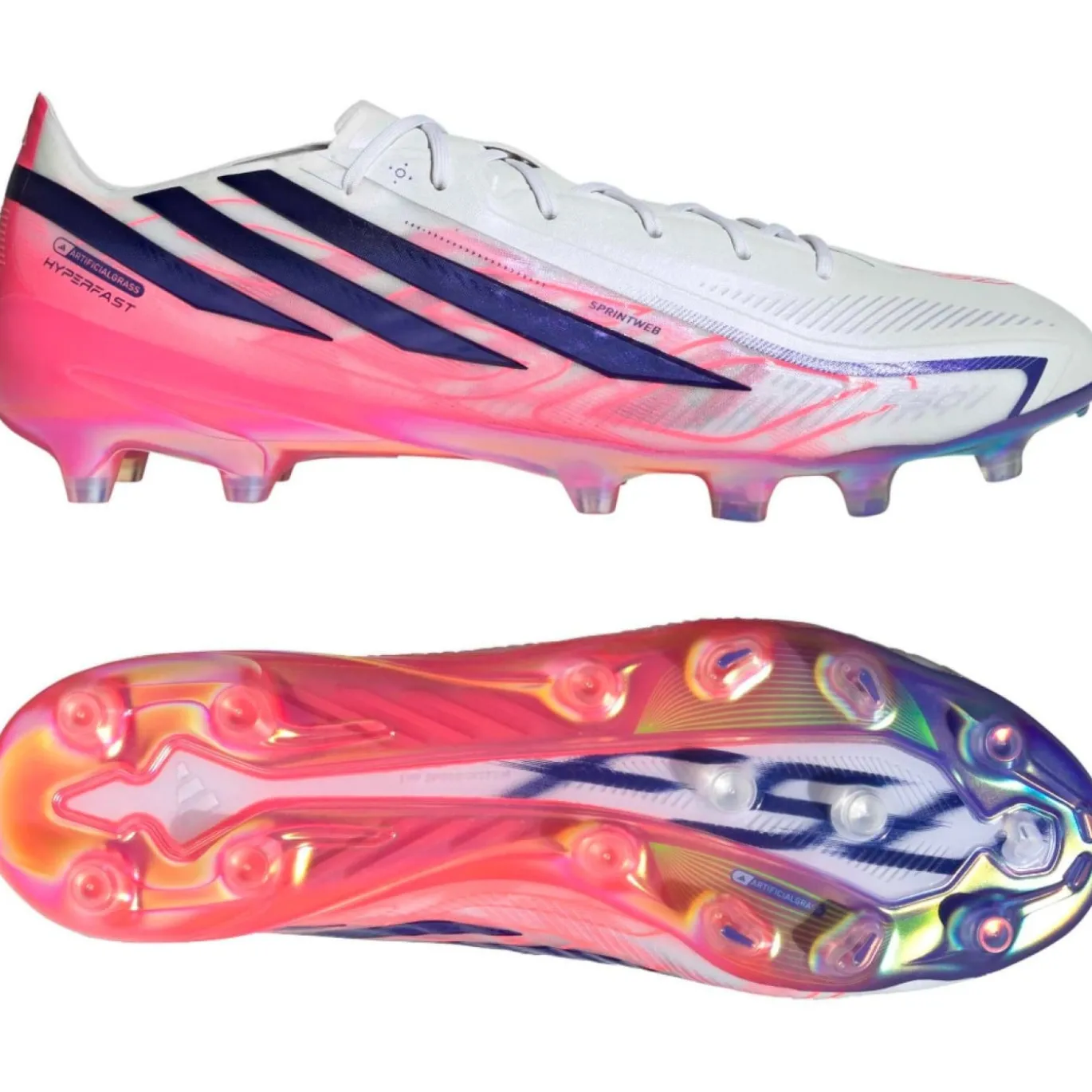 adidas F50 Hyperfast Elite Kunstgras Voetbalschoenen (AG) Wit Paars Roze