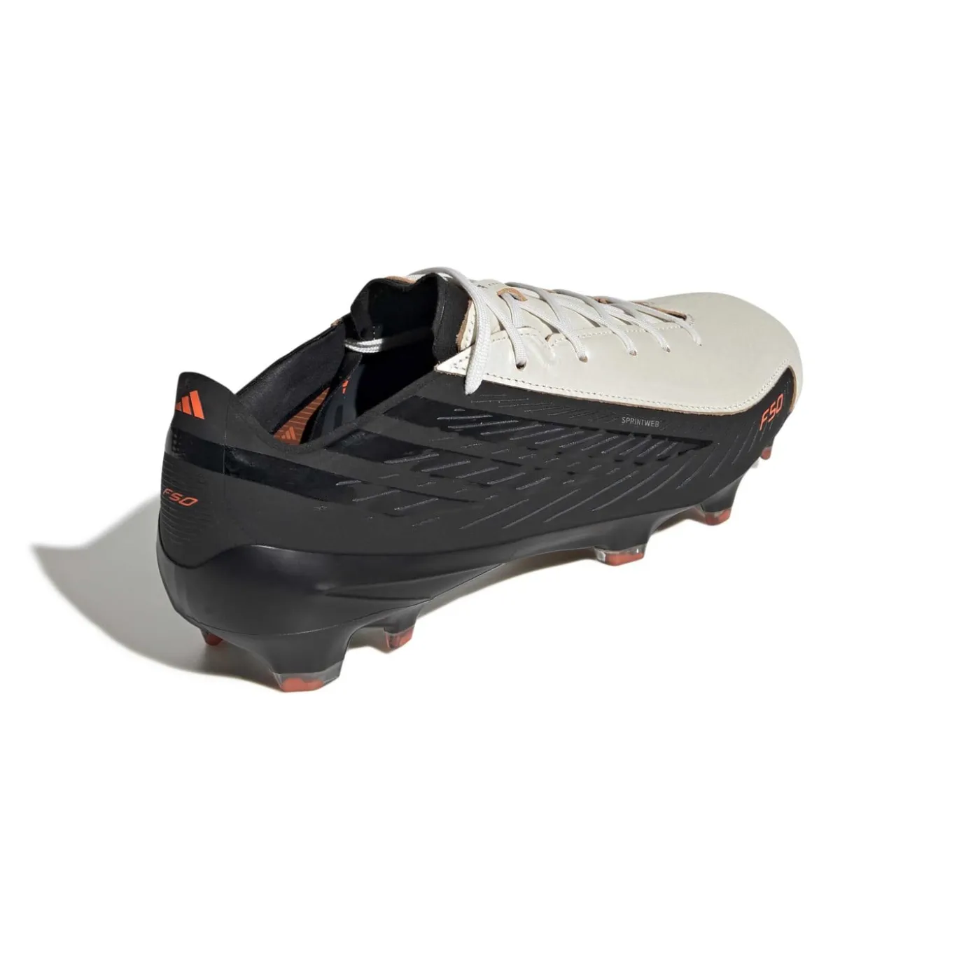 adidas F50 Hyperfast Elite L-Tech Gras Voetbalschoenen (FG) Zwart Wit Oranje