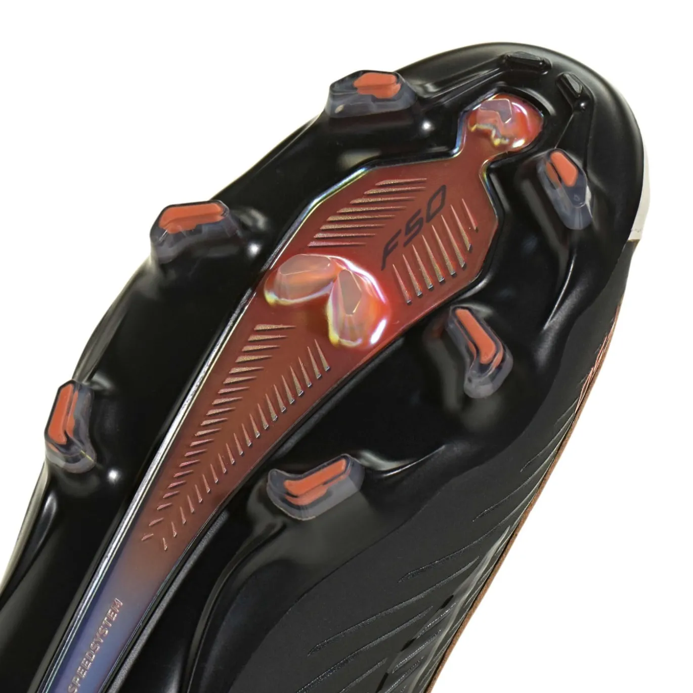 adidas F50 Hyperfast Elite L-Tech Gras Voetbalschoenen (FG) Zwart Wit Oranje