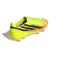 adidas F50 Hyperfast Elite Too Light Gras Voetbalschoenen (FG) Neongeel Zwart Roze