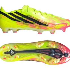 adidas F50 Hyperfast Elite Too Light Gras Voetbalschoenen (FG) Neongeel Zwart Roze