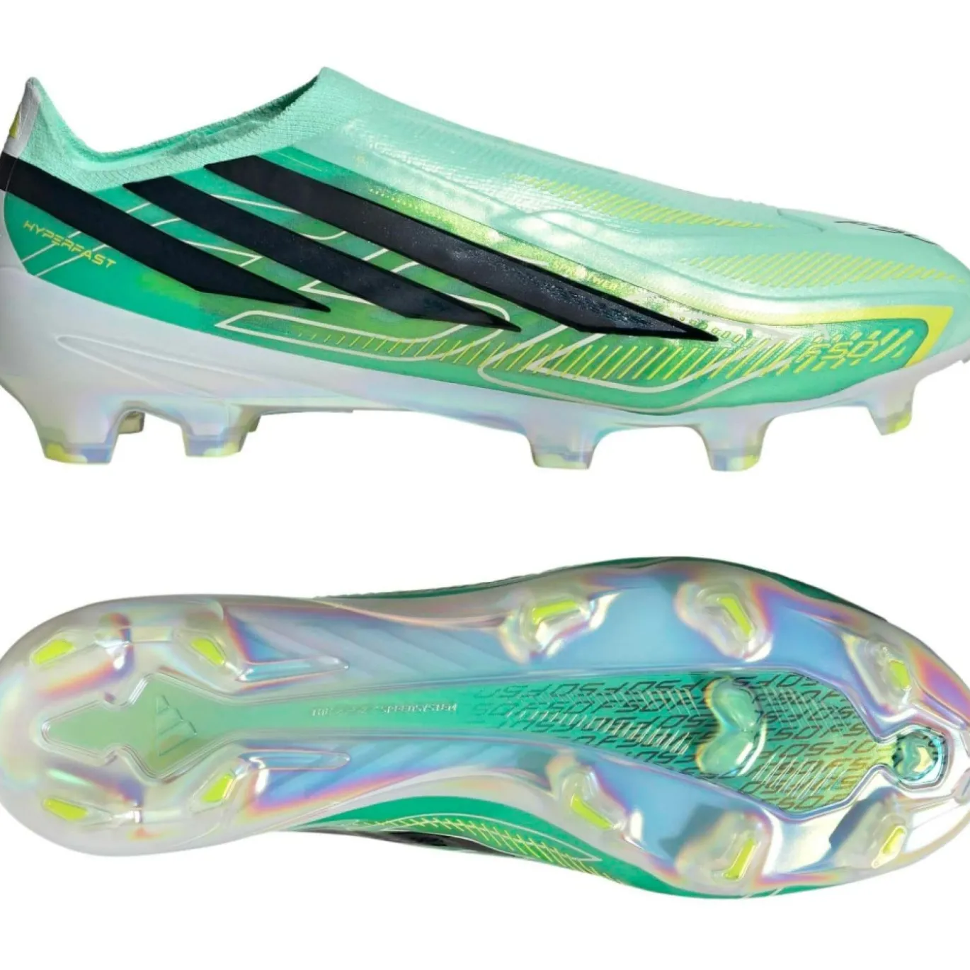 adidas F50 Hyperfast Elite Veterloze Gras Voetbalschoenen (FG) Mintgroen Zwart Wit