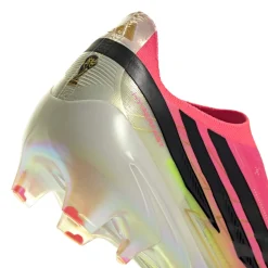 adidas F50 Hyperfast Elite Veterloze Gras Voetbalschoenen (FG) Felroze Zwart Goud Wit