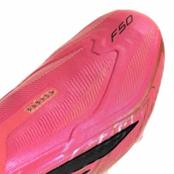 adidas F50 Hyperfast Elite Veterloze Gras Voetbalschoenen (FG) Felroze Zwart Goud Wit
