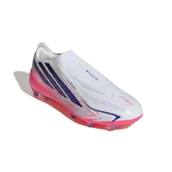 adidas F50 Hyperfast Elite Veterloze Gras Voetbalschoenen (FG) Kids Wit Paars Roze
