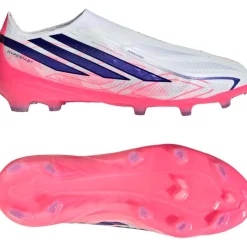adidas F50 Hyperfast Elite Veterloze Gras Voetbalschoenen (FG) Kids Wit Paars Roze