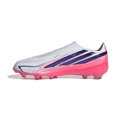 adidas F50 Hyperfast Elite Veterloze Gras Voetbalschoenen (FG) Kids Wit Paars Roze