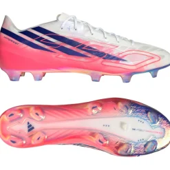 adidas F50 Hyperfast EVO Gras Voetbalschoenen (FG) Wit Felroze Donkerblauw