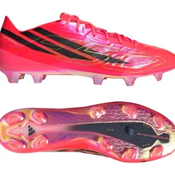 adidas F50 Hyperfast EVO Gras Voetbalschoenen (FG) Felroze Zwart Goud Wit