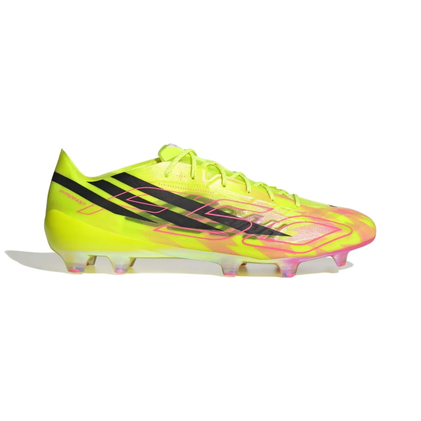 adidas F50 Hyperfast EVO Too Light Gras Voetbalschoenen (FG) Neongeel Zwart Roze
