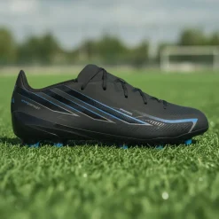 adidas F50 Hyperfast League Gras Voetbalschoenen (FG) Kids Zwart Zwart Blauw