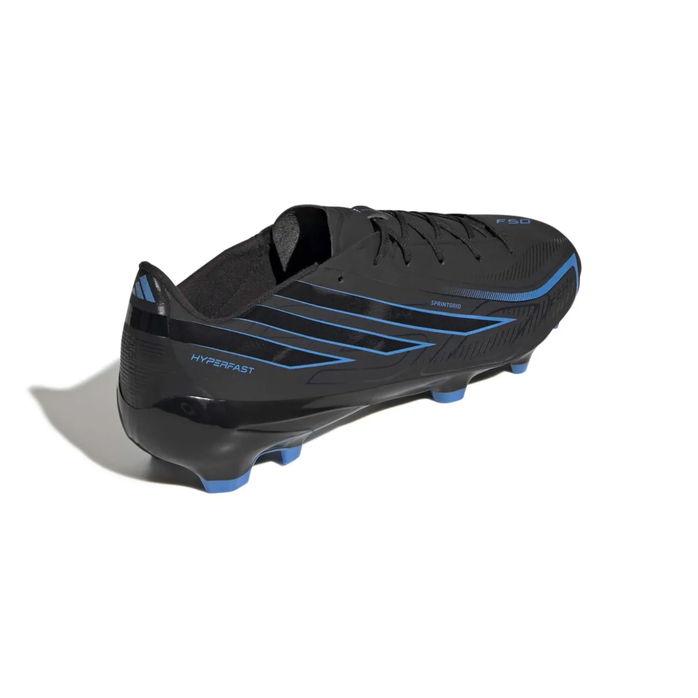 adidas F50 Hyperfast League Gras Voetbalschoenen (FG) Zwart Zwart Blauw