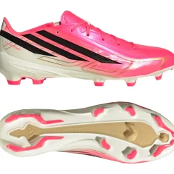 adidas F50 Hyperfast League Gras Voetbalschoenen (FG) Felroze Zwart Goud Wit