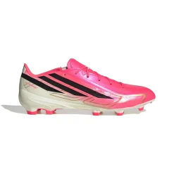 adidas F50 Hyperfast League Gras Voetbalschoenen (FG) Felroze Zwart Goud Wit