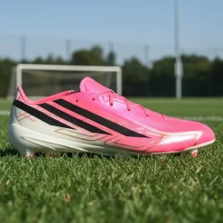 adidas F50 Hyperfast League Gras Voetbalschoenen (FG) Felroze Zwart Goud Wit