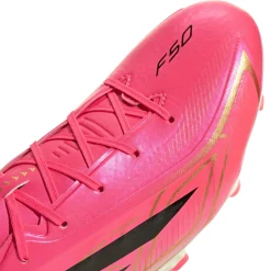 adidas F50 Hyperfast League Gras Voetbalschoenen (FG) Felroze Zwart Goud Wit