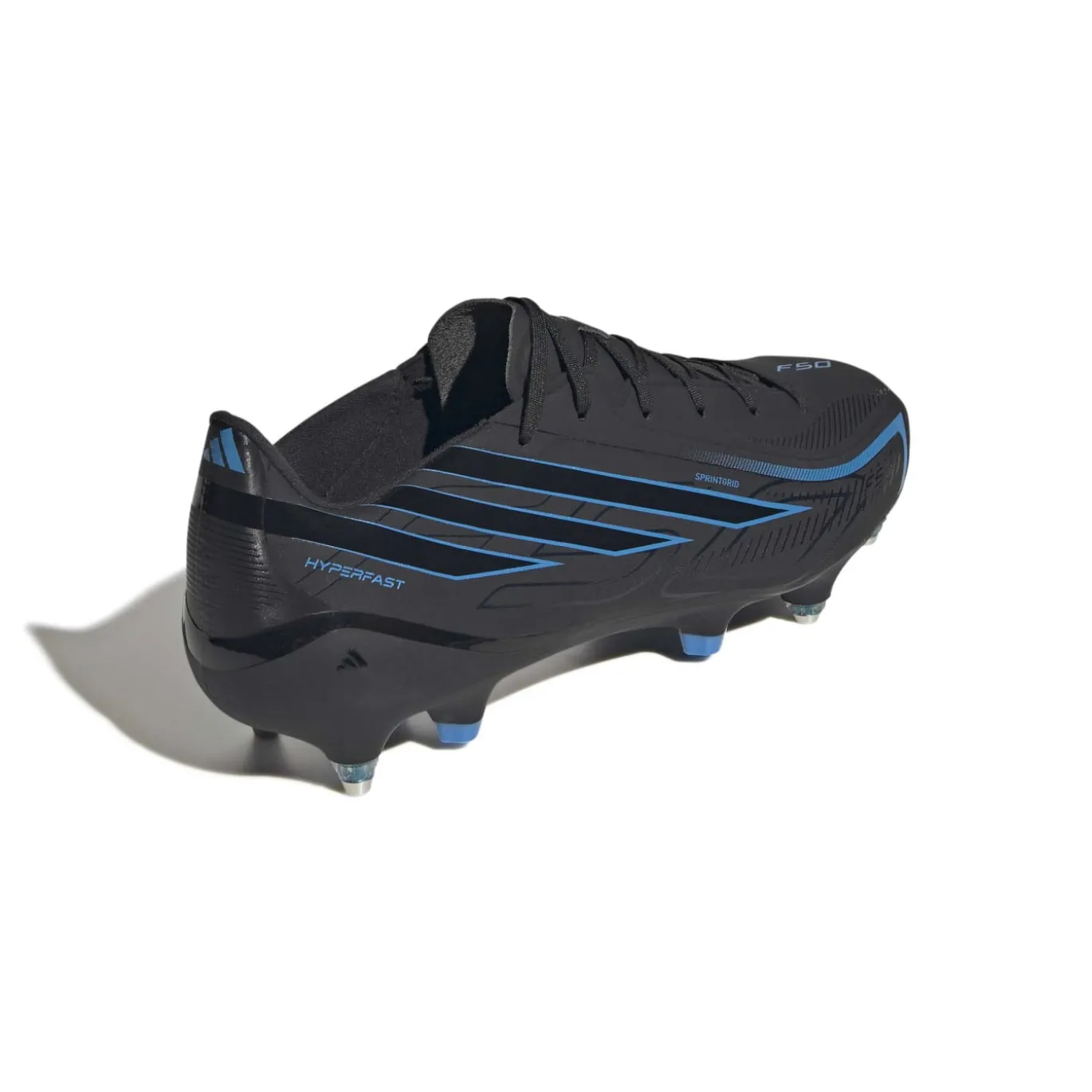 adidas F50 Hyperfast League IJzeren-Nop Voetbalschoenen (SG) Zwart Zwart Blauw
