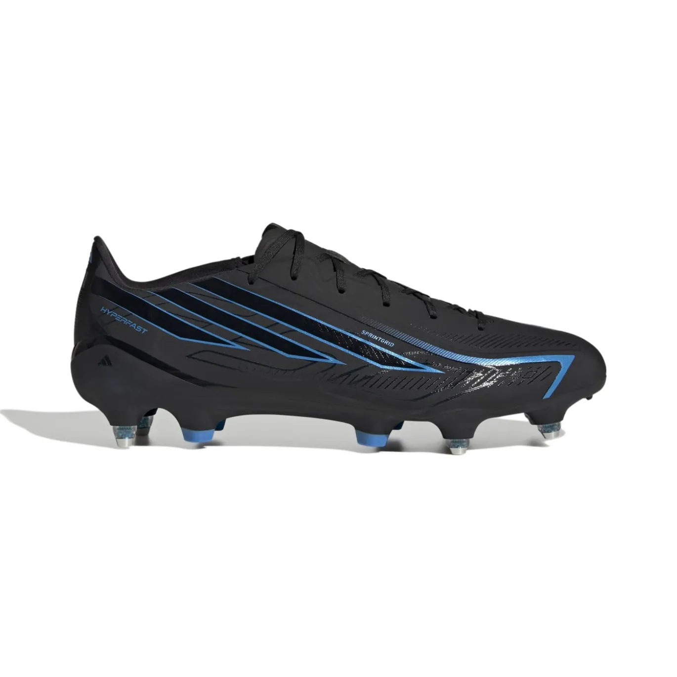 adidas F50 Hyperfast League IJzeren-Nop Voetbalschoenen (SG) Zwart Zwart Blauw